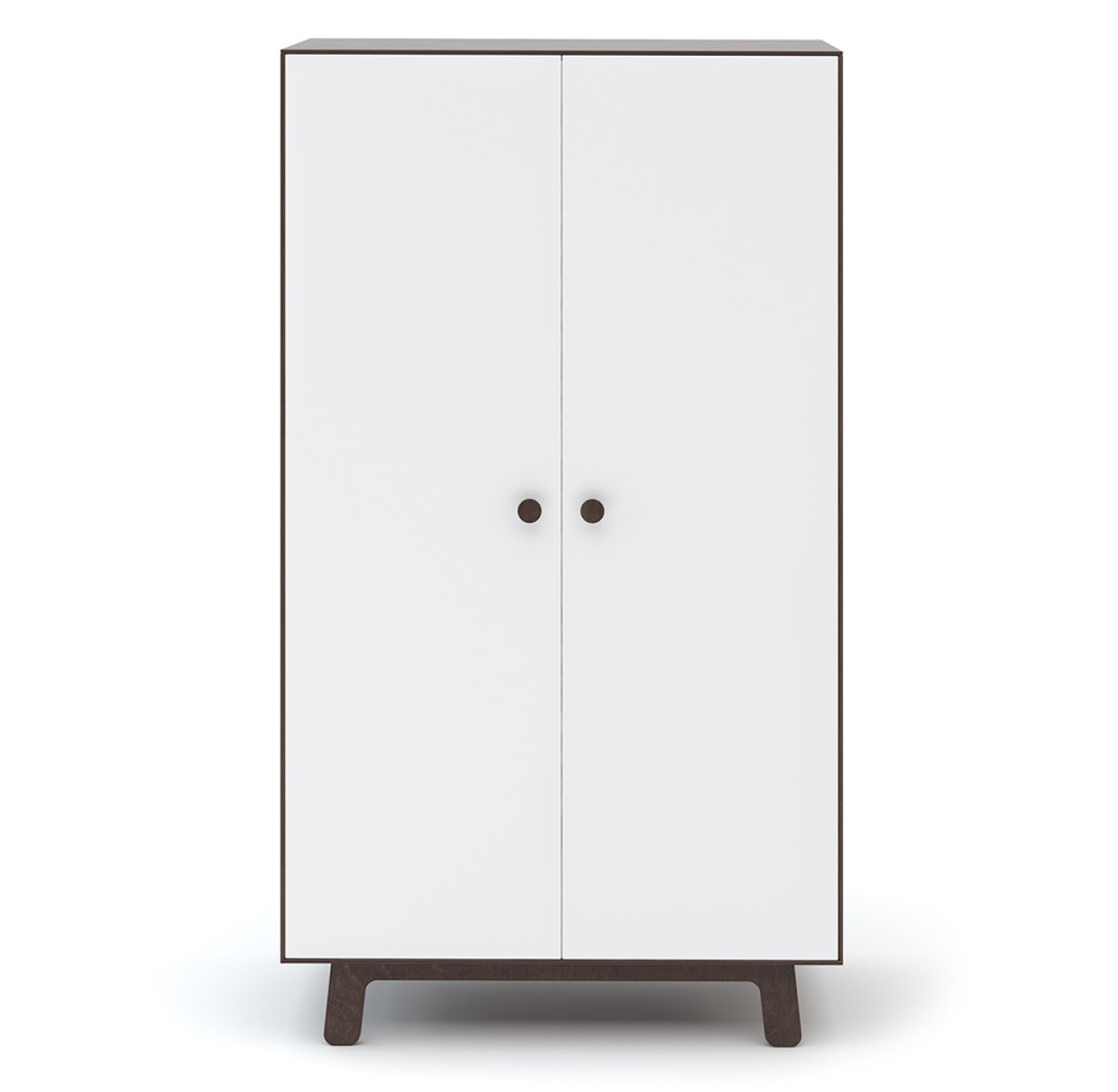 Armoire Merlin - Blanc/Noyer